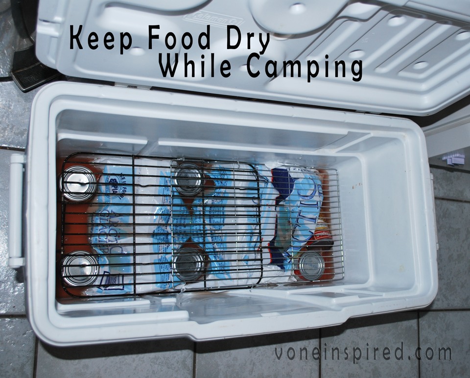 Find a perfect sized rack to fit your type of cooler to keep the ice away from dry food 😄