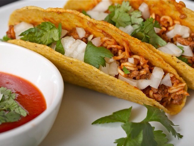 5. Ramacos: We’ve talked spaghetti tacos before, but ramen tacos? This food mashup even has its own name: ramacos. We can’t decide if this is an epic combo or something we’d be totally embarrassed to be caught snacking on. (via Serious Eats)