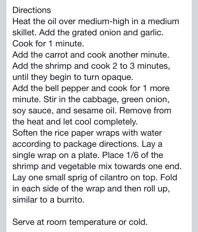 Garlic Shrimp Spring Rolls