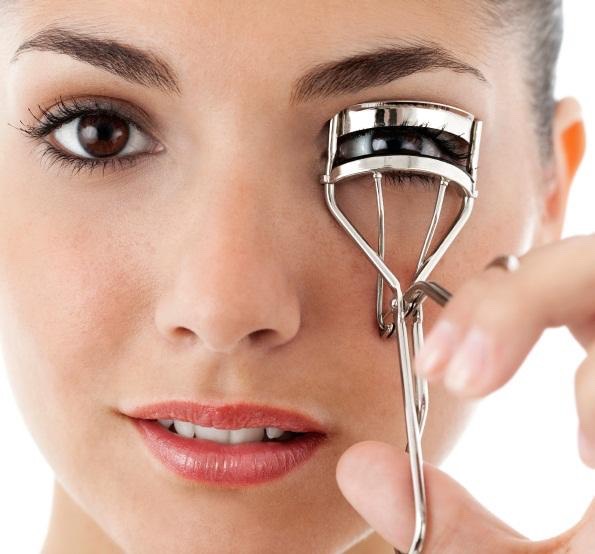 Secondly curl your eyelashes.