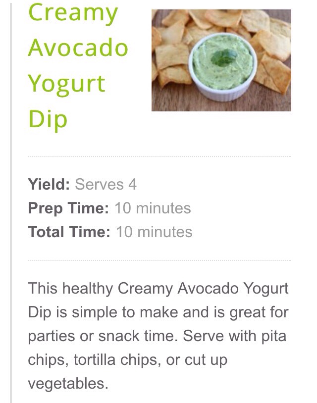 Creamy Avocado Yogurt Dip