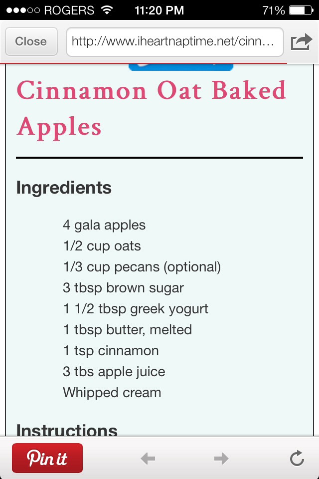 Cinnamon Oat Baked Apples