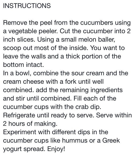 Healthy Cucumber Cups!