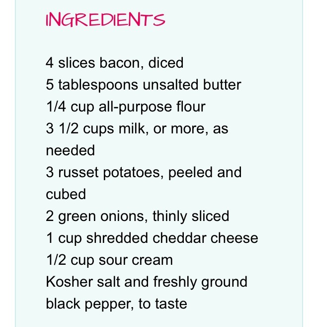 Creamy Potato Bacon Soup β€οΈππ