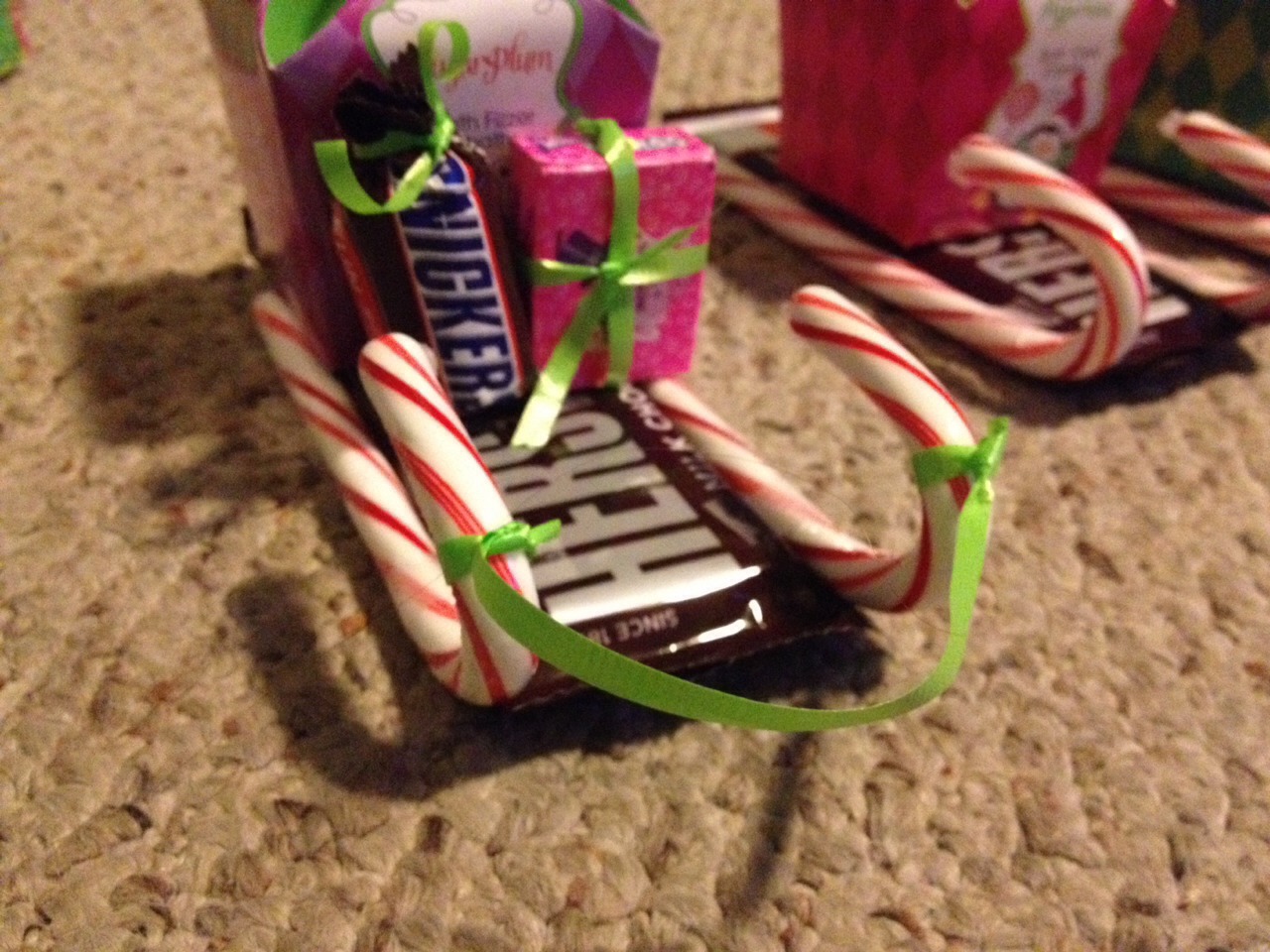 Add ribbon for sleigh pull