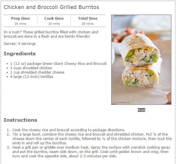 Chicken And Broccoli Grilled Burritos - Easy, Fast And Good!!