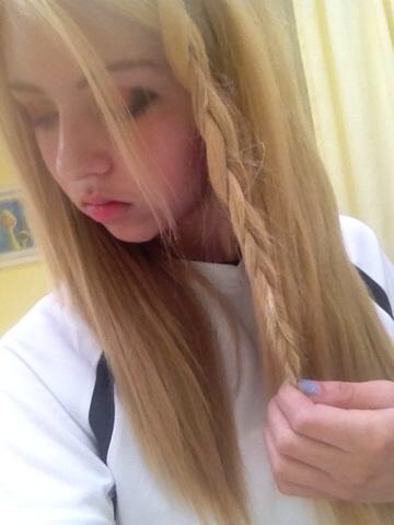 The hair look is optional, but it keeps your bangs out of the way and it's cute too! 😄💖 First braid a long strand of hair toward the front of your head 😁😄