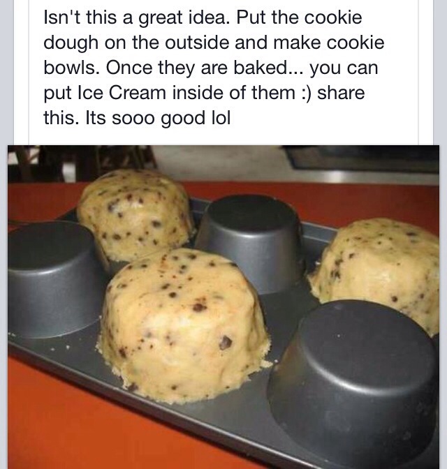 Chocolate Chip Cookie Bowls
