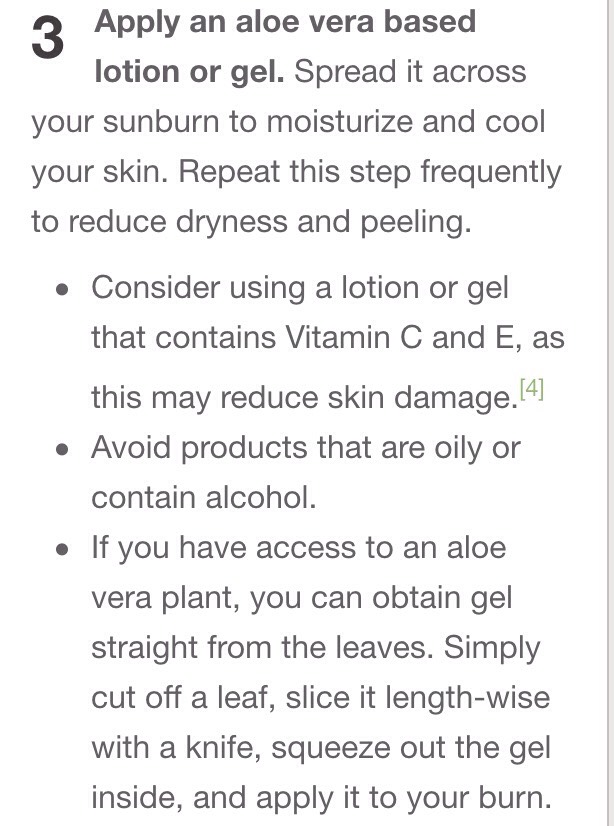 How To Get Rid Of Sunburn Overnight #greengoddess