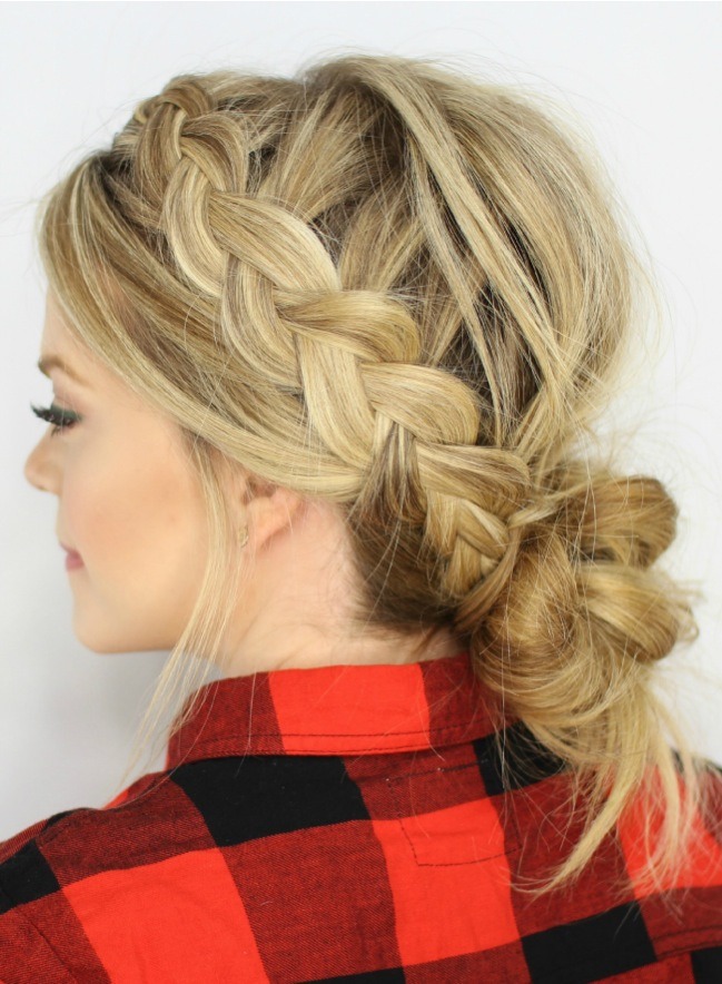 ✨DUTCH BRAIDS AND LOW MESSY BUN✨
