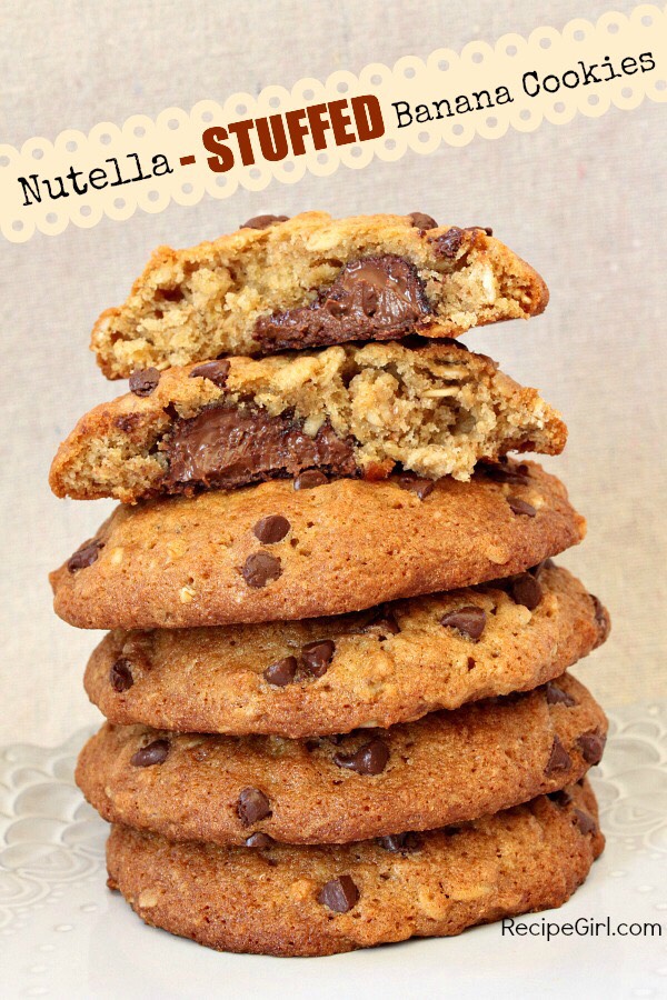 Nutella and banana cookies