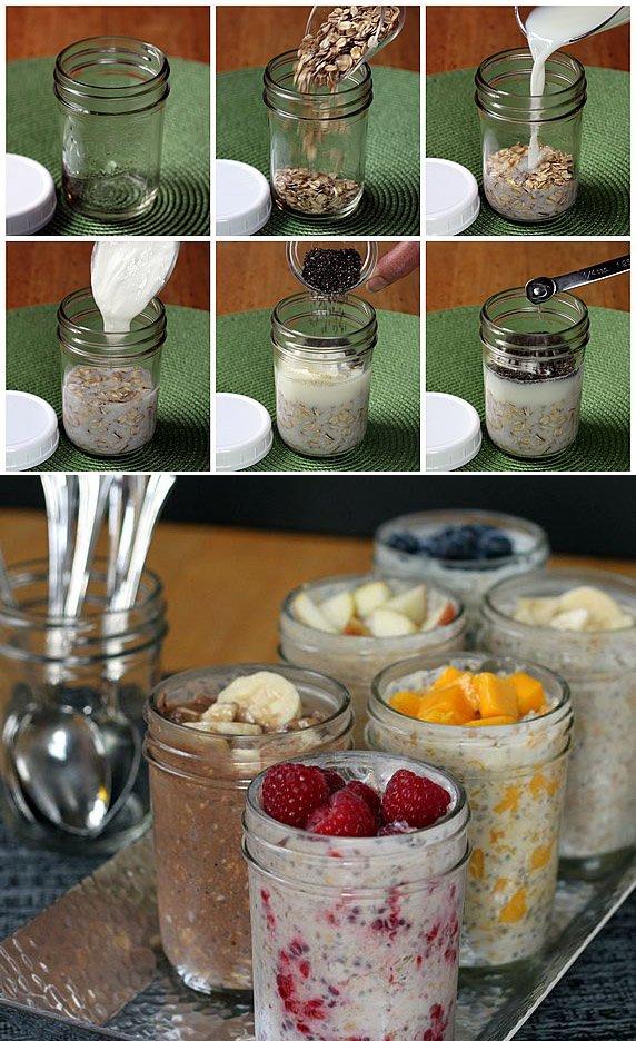Make Overnight, No-Cook Refrigerator Oatmeal
