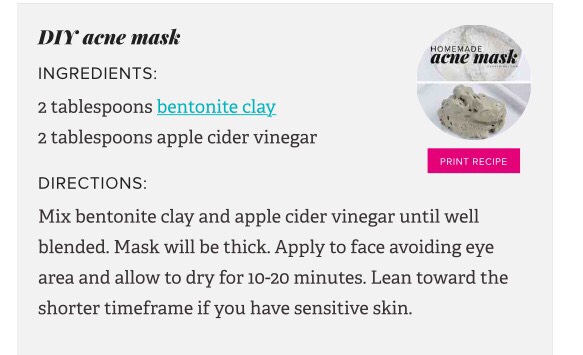 "SIMPLE DIY ACNE MASK"