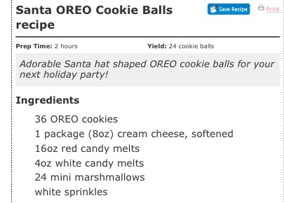 Santa Oreo Cookie Balls
