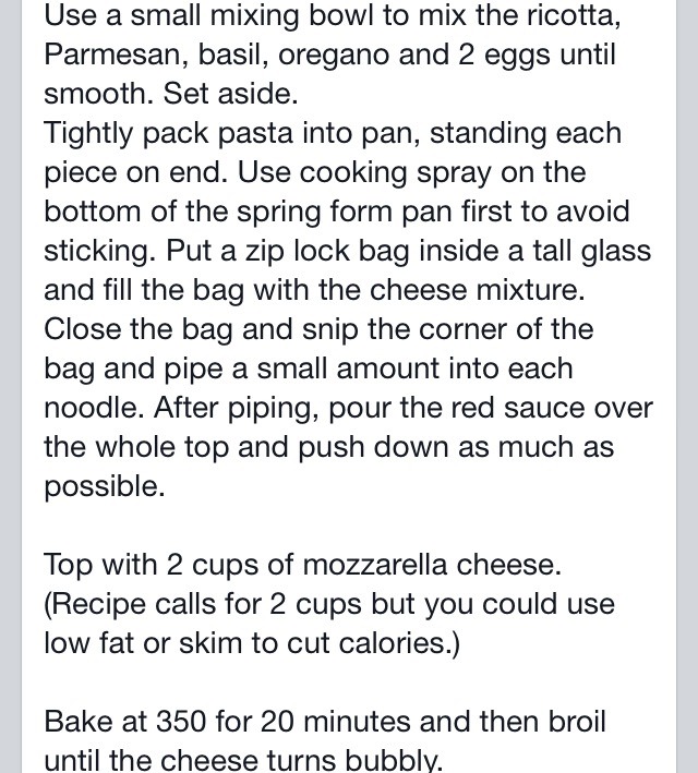 Rigatoni Pasta Pie. 