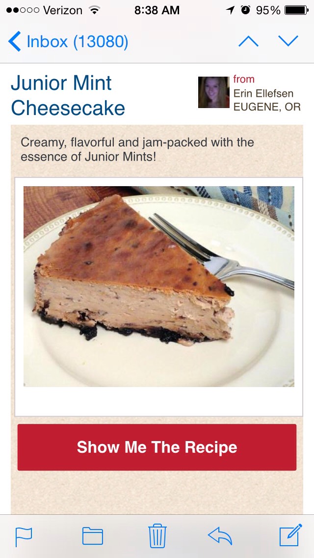 Junior Mint Cheesecake 