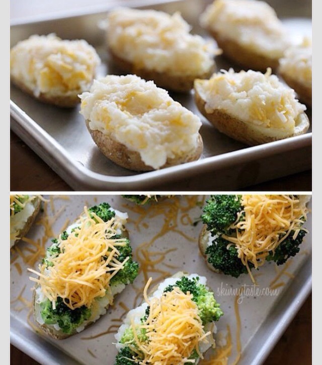 Broccolli & Cheese Twice Baked Potatoes 
