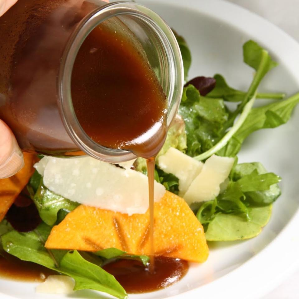 Make a few simple swaps at every meal: Choosing a vinaigrette dressing over creamier options like Green Goddess dressing can save you 80 calories, while opting for fresh fruit instead of dried can save you dozens more.