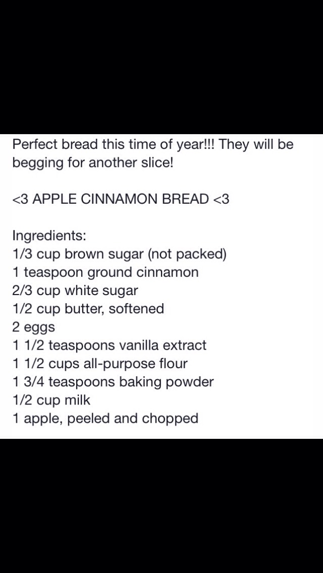 Apple Cinnamon Bread! 😍😋