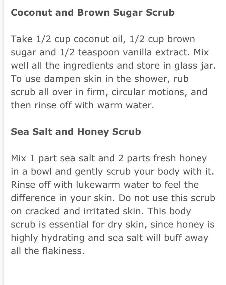 Body Scrubs For Dry Skin Recipes