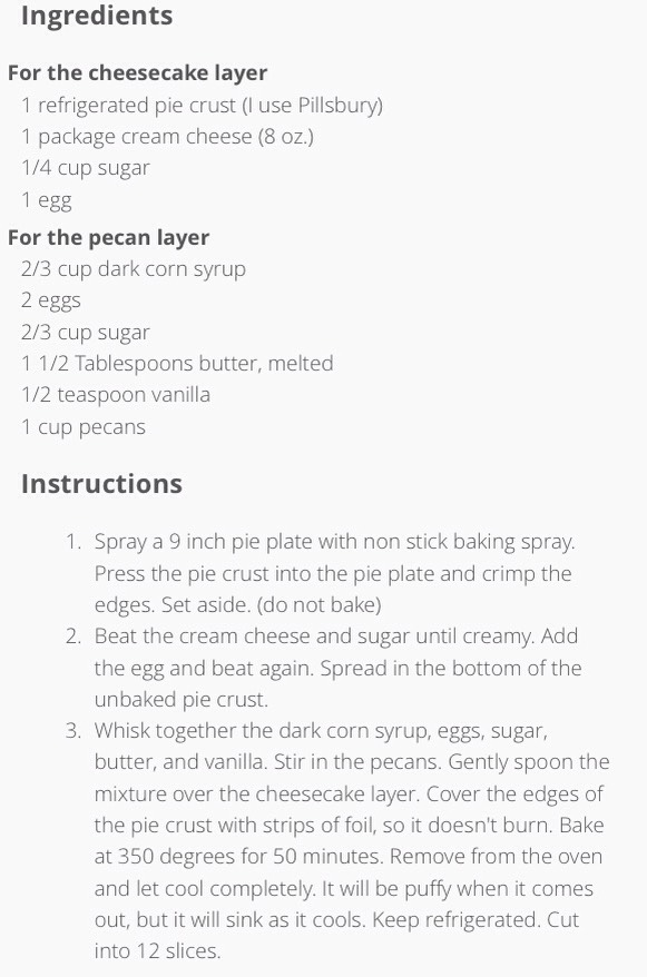 ✨Pecan Cheesecake Pie✨