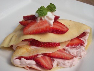 Strawberry Cream Cheese Crepes
