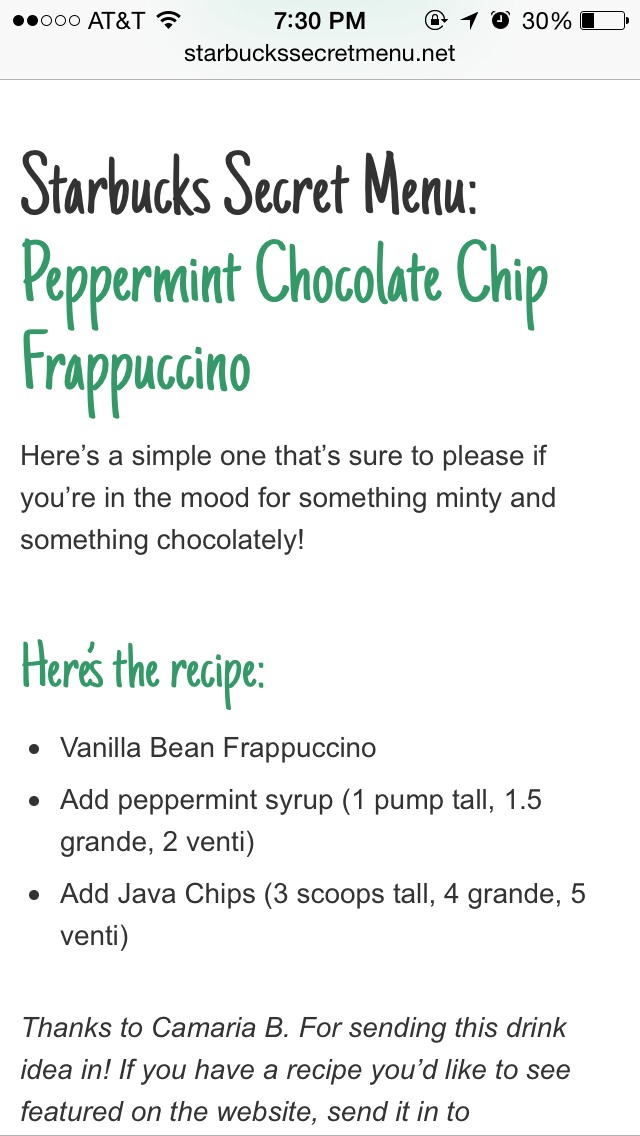 Starbuck Secret Menu Pt. 2