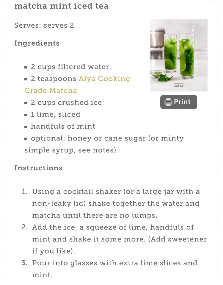 💚Matcha Mint Iced Tea💚