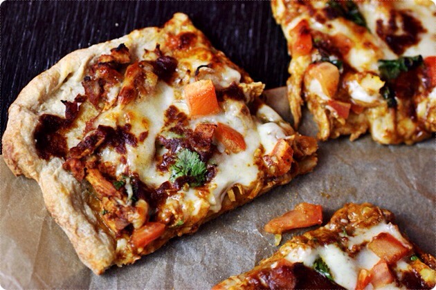Chicken enchilada pizza 