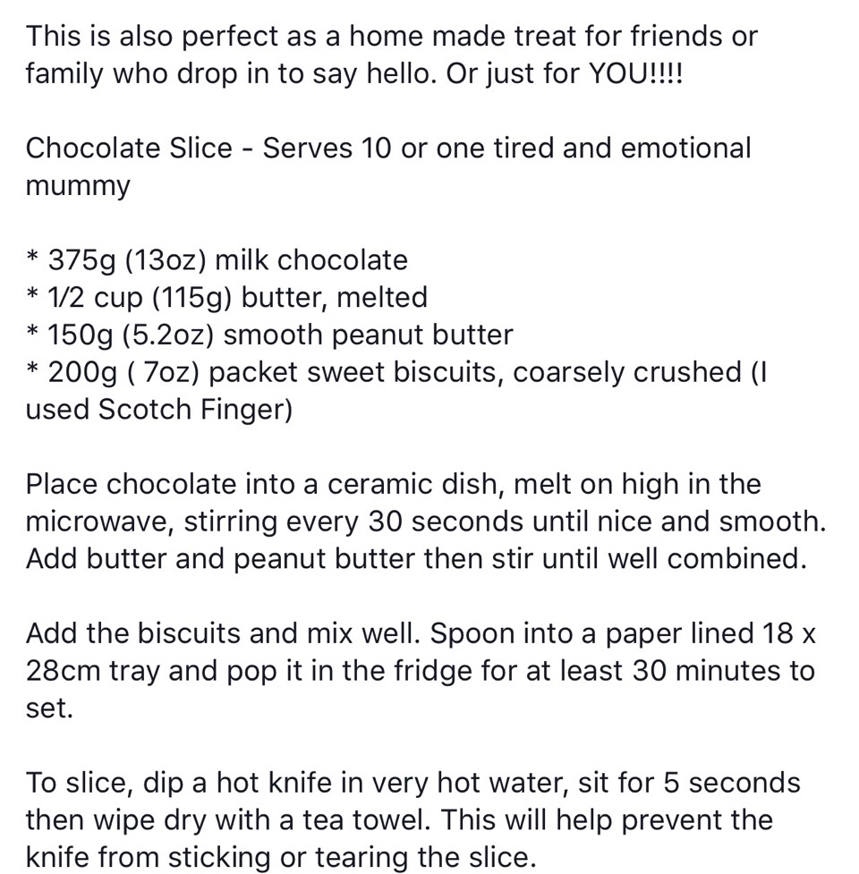 Simple And Tasty, 4 Ingredient Chocolate Slice. 