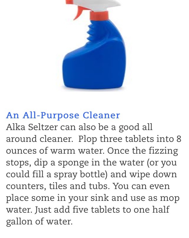 " 17 Alternative Uses For Alka- Seltzer"👌