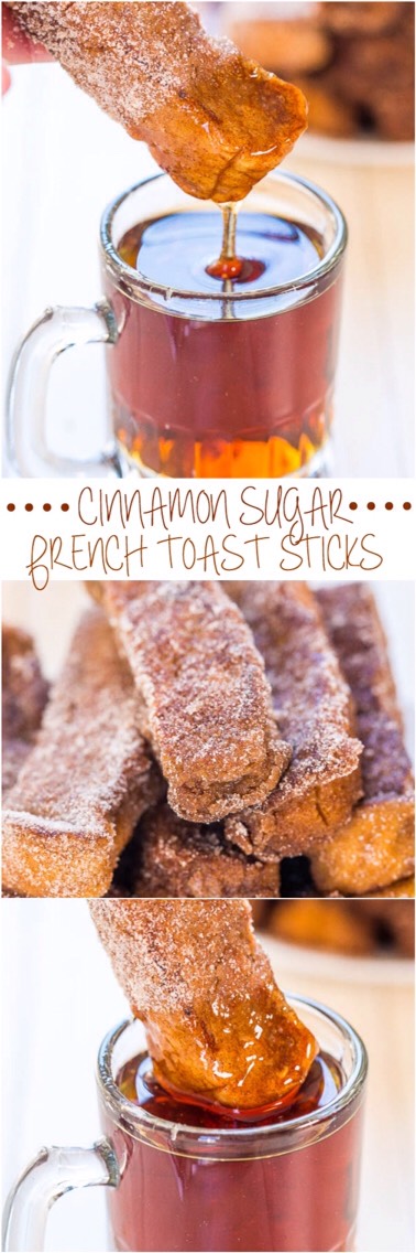 CINNAMON SUGAR FRENCH TOAST STICKS! Yummy! 😋 