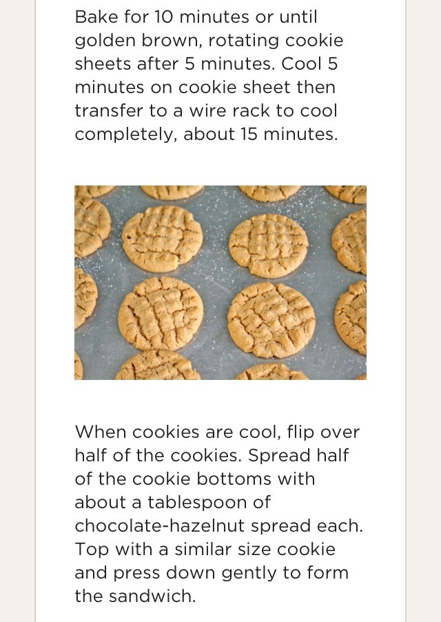 PEANUT BUTTER CHOCOLATE-HAZELNUT COOKIE SANDWICHES