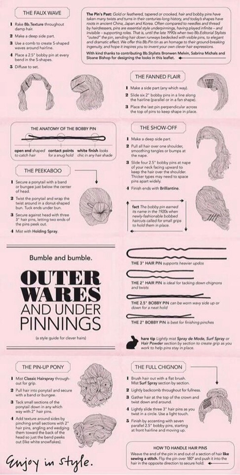 Bobby pin tips ! 👍😘