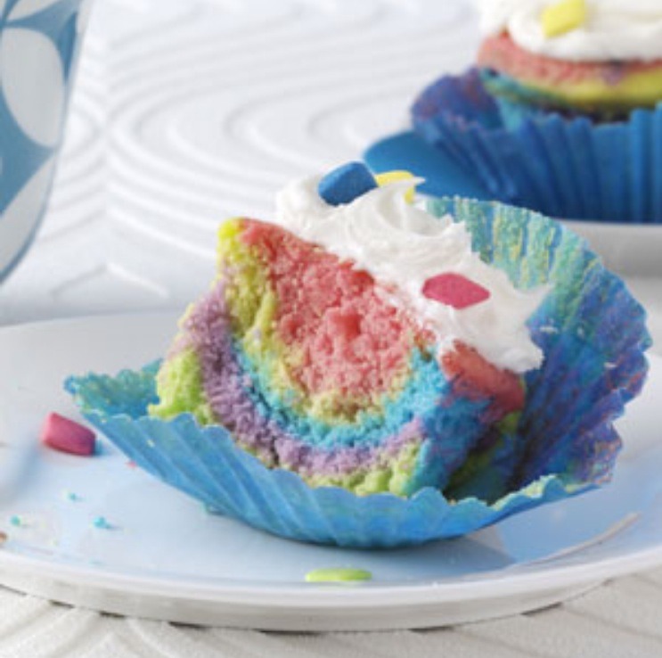 ๐Rainbow Tie-Dyed Cupcakes - What An Awesome Idea?!๐