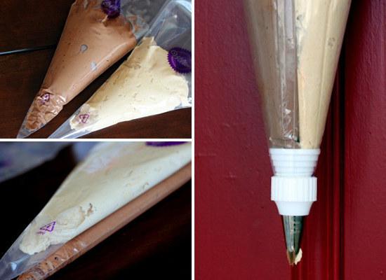 Make your cupcake frosting SWIRL by using two bags in one tip.