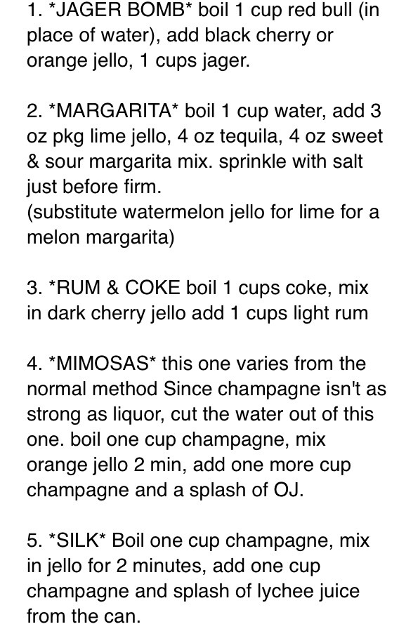 70 Different Jello Shot Recipes. Lots With Jägger!