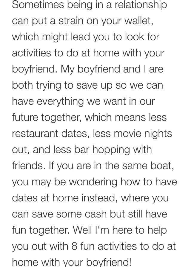 Bored At Home With Your Boyfriend? Here's Some Activities!!🎶👫🎮🎭