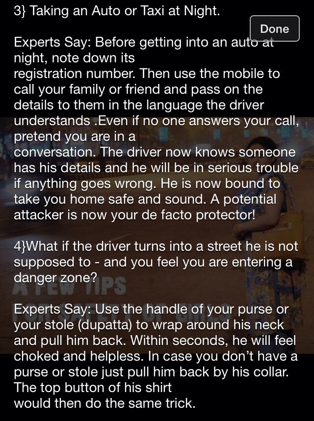 Safety Tips For Women! Must Read! 👍😘