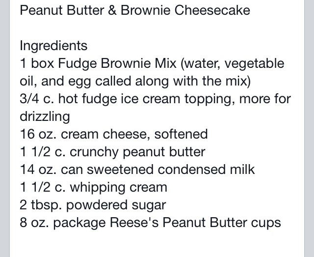 Peanut Butter And Brownie Cheese Cake