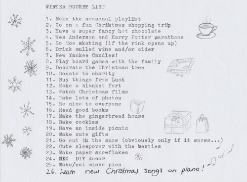 Winter Bucket Lists 