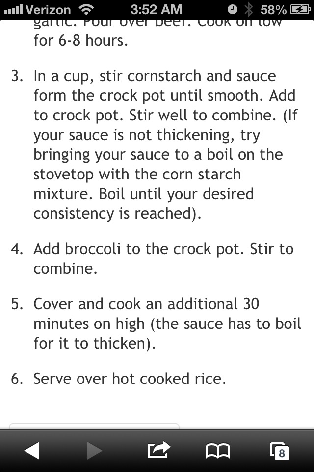 Crock Pot Beef and Broccoli