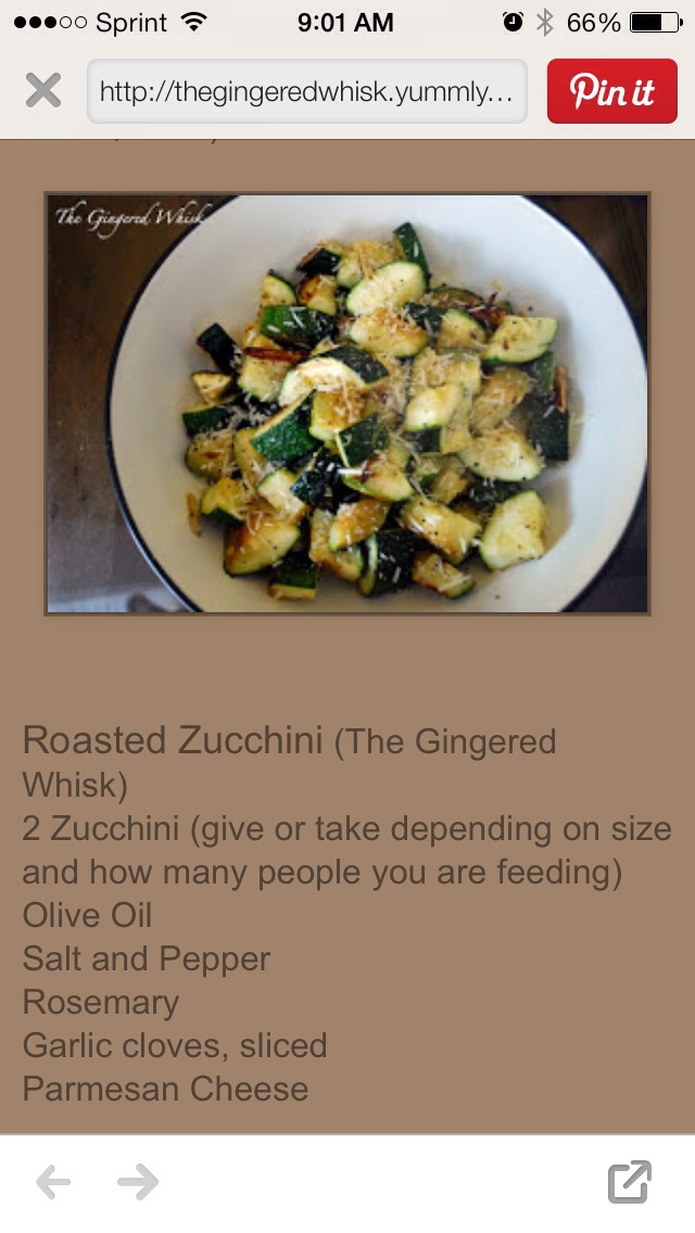 Garlic Roasted Zucchini...