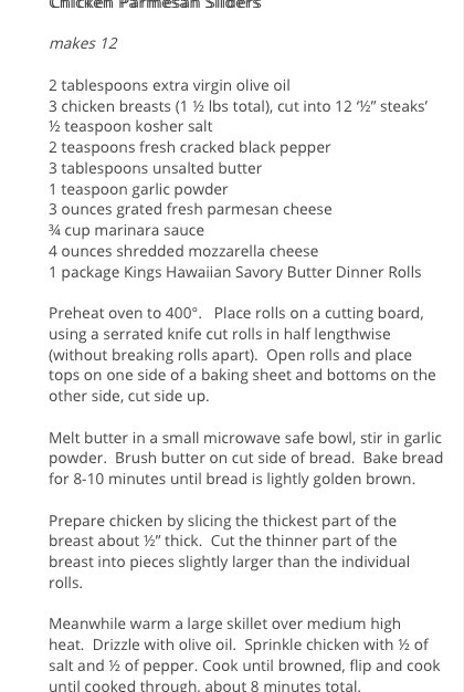 Simple Chicken Parmesan Sliders
