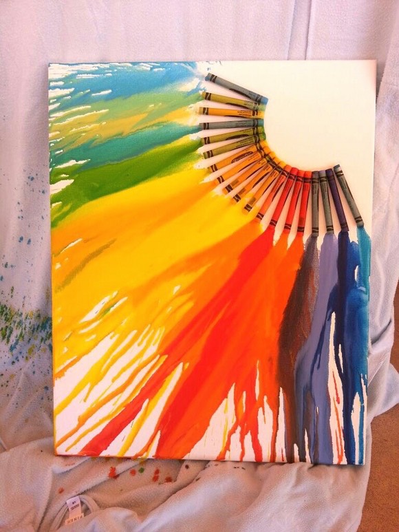 Melted Crayon Art Designs 