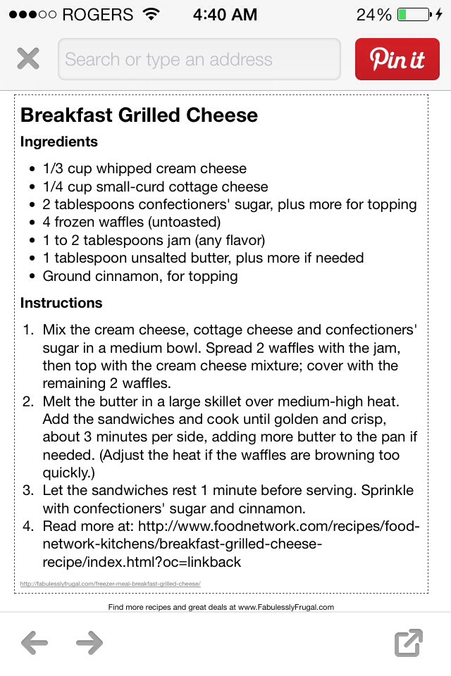 Breakfast Waffle Grilled Cheese!