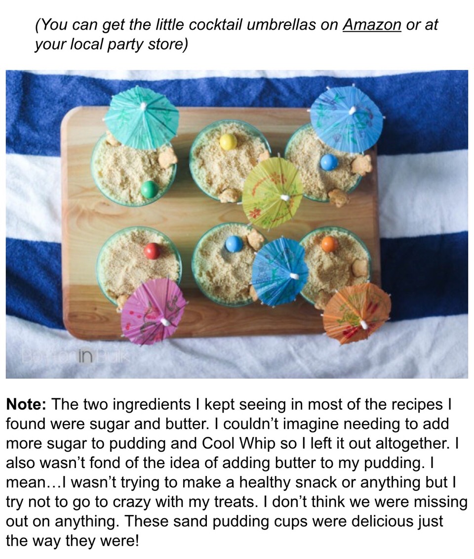 Sand Pudding. Fun Dessert To Make With Kids. 😍