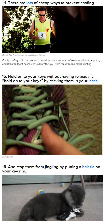 19 Insanely Clever Hacks And Tricks To Improve Your Run