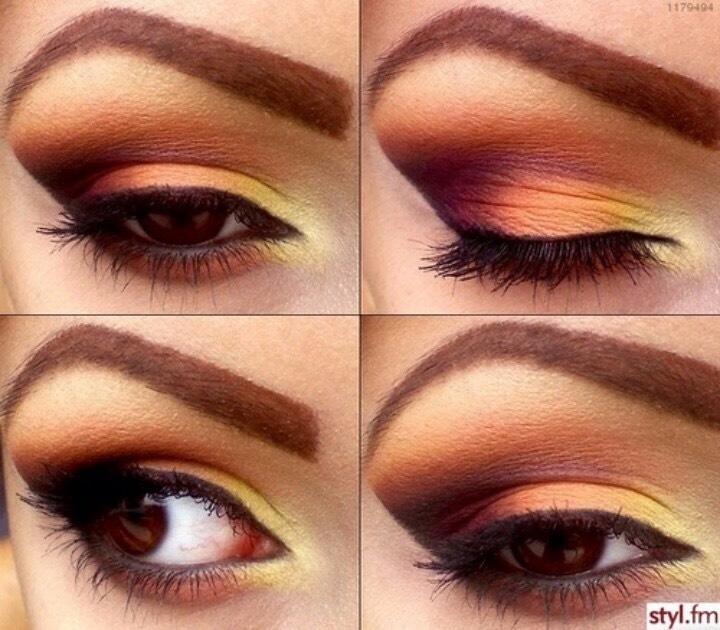 Red/Orange Eyeshadow Makeup🏮