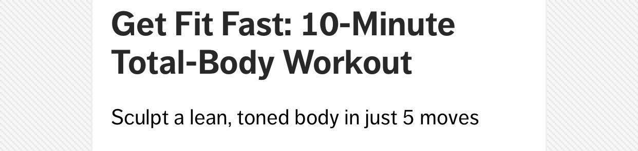 Get Fit Fast: 🔟 Minute Total Body Workout. 😊